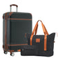 3-Piece Luggage Set – 24" ABS Hard Shell Suitcase with Duffel &Toiletry Bag, TSA Lock & 360° Spinner Wheels, Black