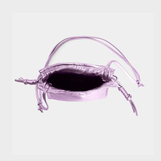 Lemiz - Bolsa feminina mini Bowie de couro com cordão