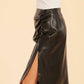 Dolce Cabo - Faux Leather Side Slit Skirt