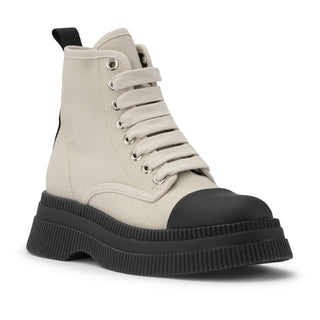 Ganni - CREEPERS FEMININOS CREEPERS TÊXTIL BOTA COM AMARRAÇÃO