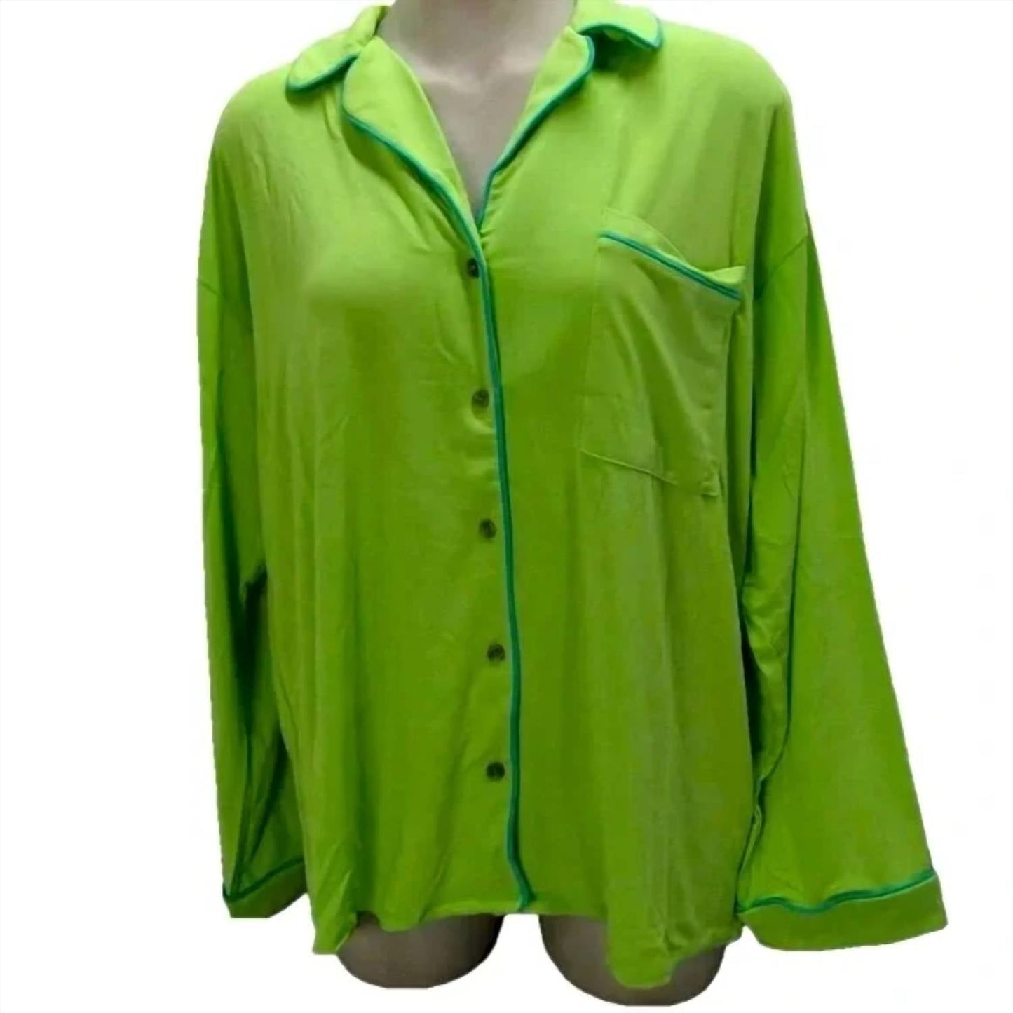 By Anthropologie - Women's The Briar Piped Pajama Long Sleeve Shirt