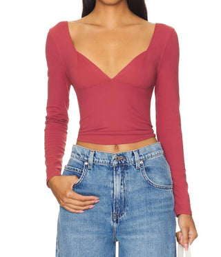 Free People - Top de manga comprida Duo Corset