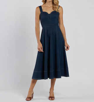 Jude Connally - Sabrina Denim Fit And Flare Midi Dress