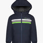 London Fog - Toddler Boys Zip Front Hooded Sporty Stripe Raincoat