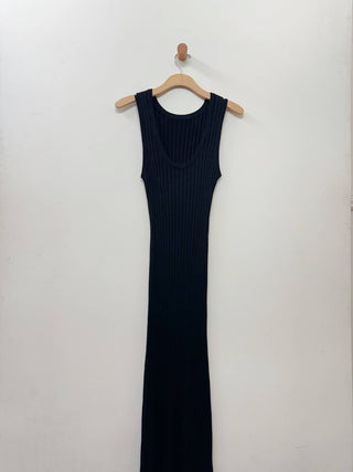 Deluc - Vestido longo canelado em malha Amora