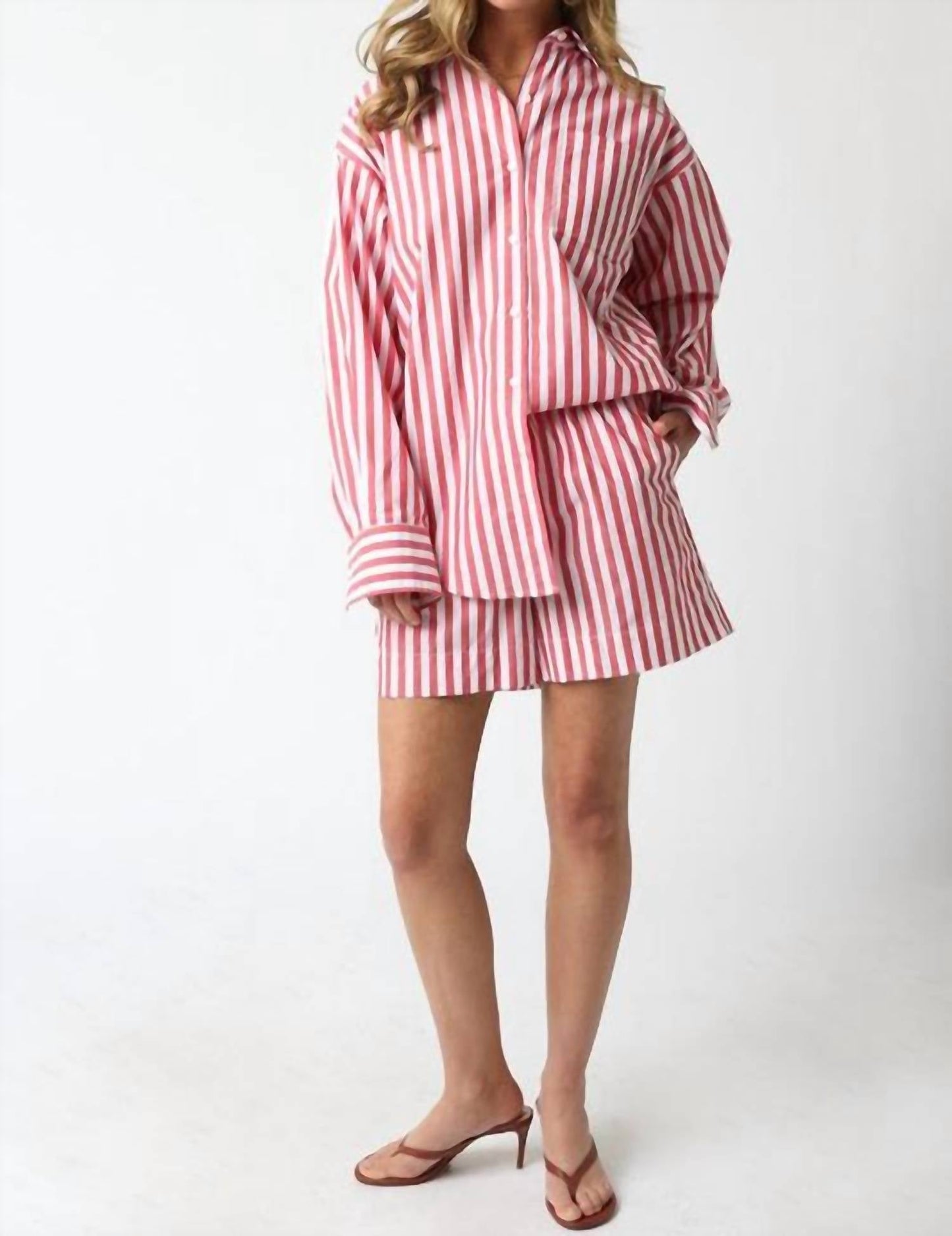 Americana - Striped Red Short Set