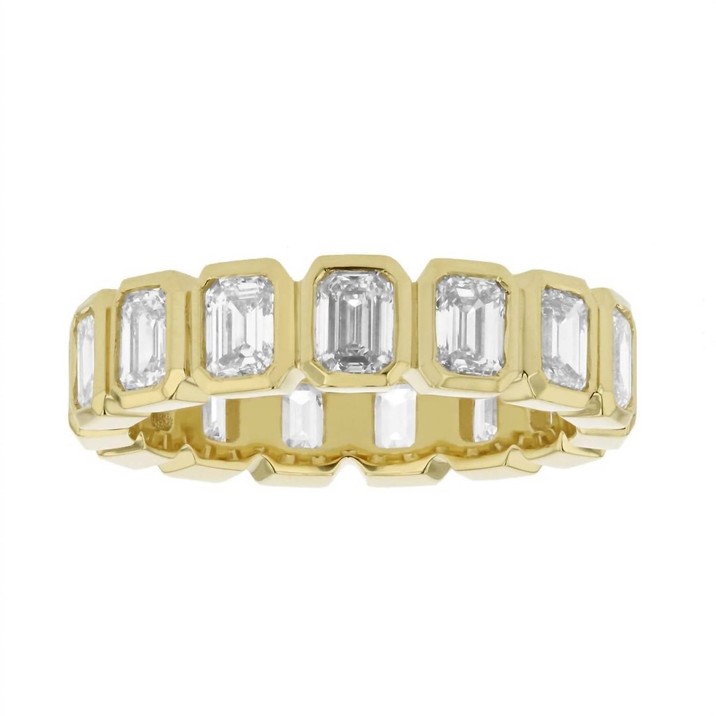 Diana M Jewels - Women's Lab Grown Diamond Bezel Eternity Band Ring