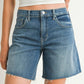 Just Black Denim - Midrise Bermuda Frayed Hem Short