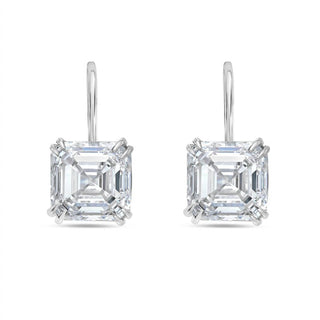 Diana M Jewels - Brincos pendentes com lapidação Asscher cultivados em laboratório de 8,10 cts