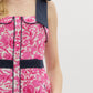 Entro - Shoulder Tie Print Midi Dress