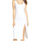 Leith - Knit Scoop Neck Side Slit Midi Dfress