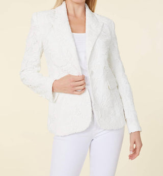 Dolce Cabo - Blazer de alfaiataria com renda floral