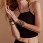 100% Beads - Women's Hematite Beaded Bracelet