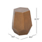 Modern Hammered Iron Geometric End Table