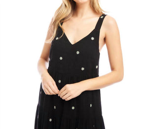 Karen Kane - Sleeveless Embroidered Tiered Midi Dress