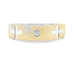 .02ct Mens Ring Wedding Band Sterling Silver 14KT Gold