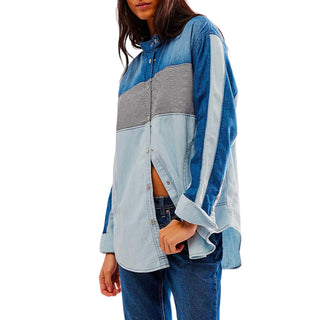 Camisa Moto Colorblock Free People