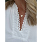 Entro - Selena V-neck 3/4-sleeve Mini Dress With Scallop Trim