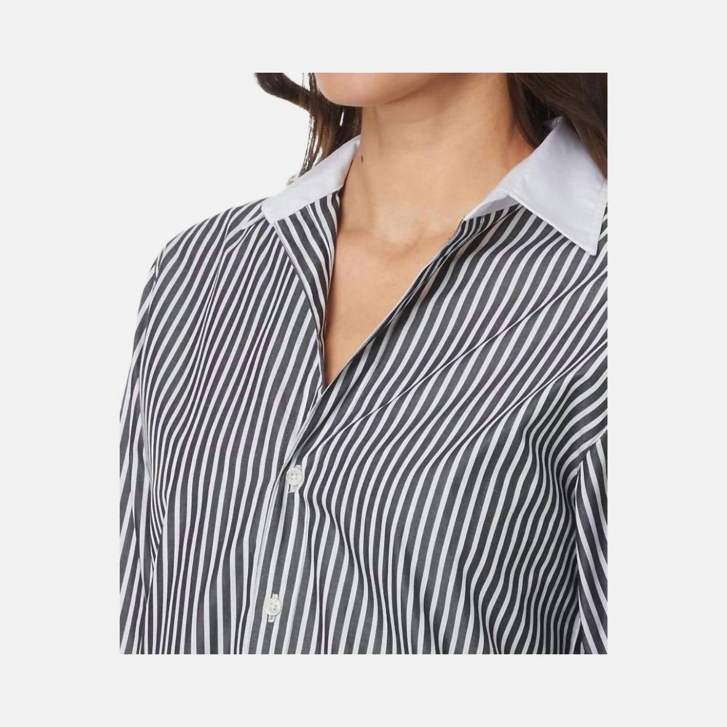 Elliott Lauren - Button Front Striped Shirt