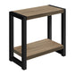 Accent Side Table Narrow Small 2-Tier Contemporary Modern