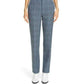 Ganni - Plaid Suiting High Rise Straight Leg Trousers