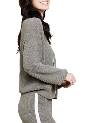 Barefoot Dreams - Cardigan canelado contrastante CCUL