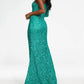 Ashleylauren - One Shoulder Sleeve Prom Dress