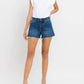 Vervet By Flying Monkey - High Rise Slit Raw Hem A-line Shorts