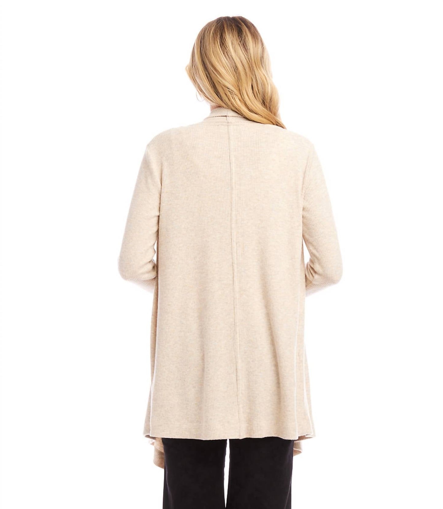 Karen Kane - Ribbed Drape Front Cardigan