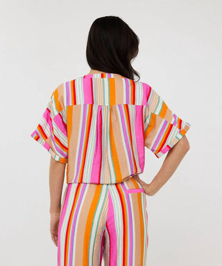 Esqualo - Blusa listrada com nó