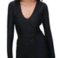 Good American - DISCO V-NECK LONG SLEEVE BODYSUIT