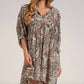 Elan - PAISLEY VNECK DRESS
