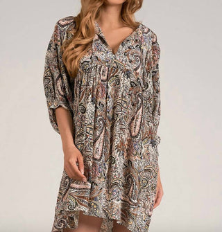 Elan - VESTIDO COM DECOTE V PAISLEY