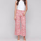 Charlie B - Printed Flare Pants With Patch Pockets