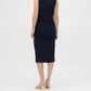 Joseph Ribkoff - Draped Neck Sleeveless Sheath Dress