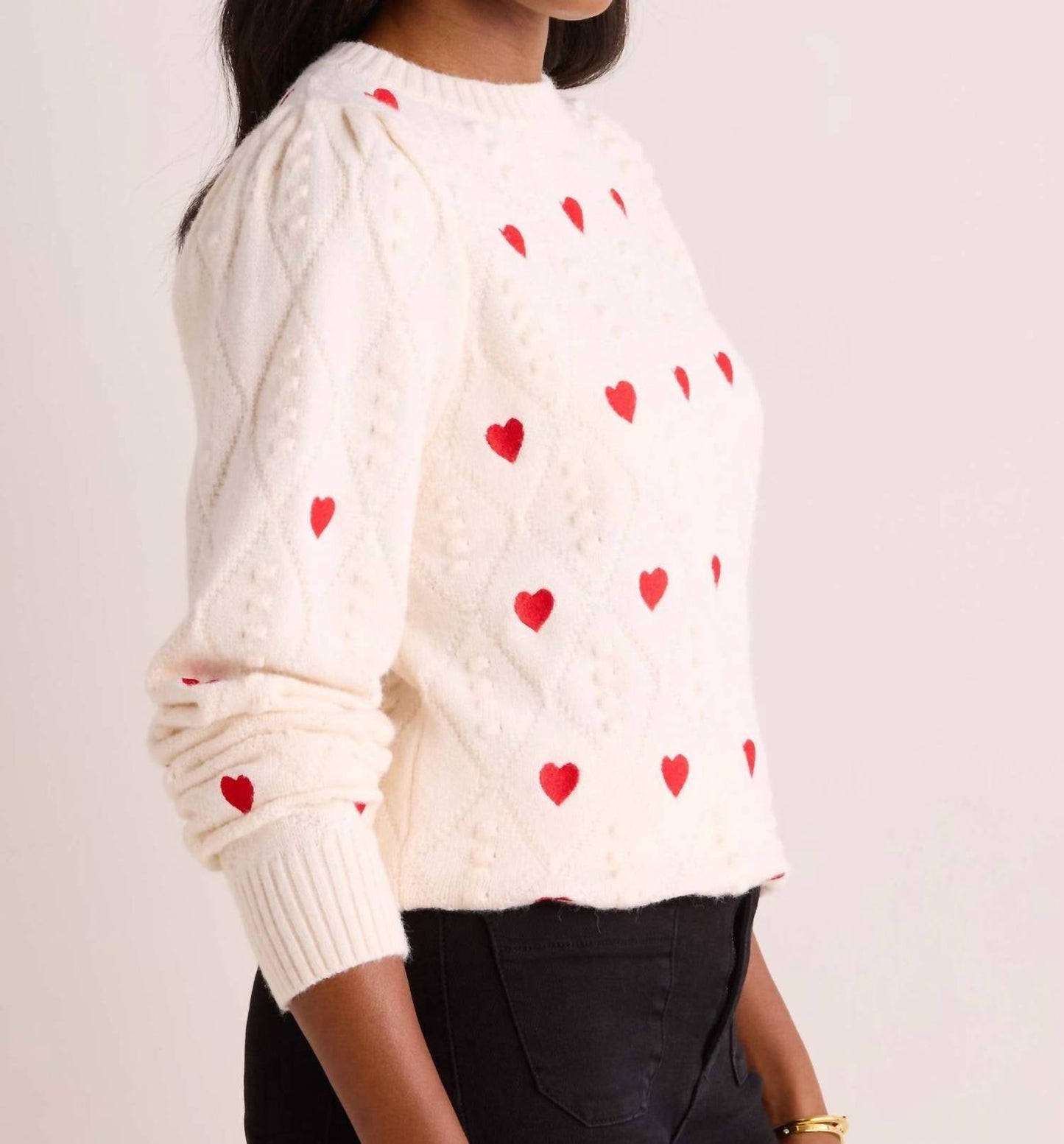 &Merci - Heart Knit Sweater