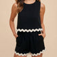 Anniewear - Ric Rac Trim Detailed Top and Short Set