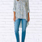 Diva Usa - Floral Viscose High-low Shirt