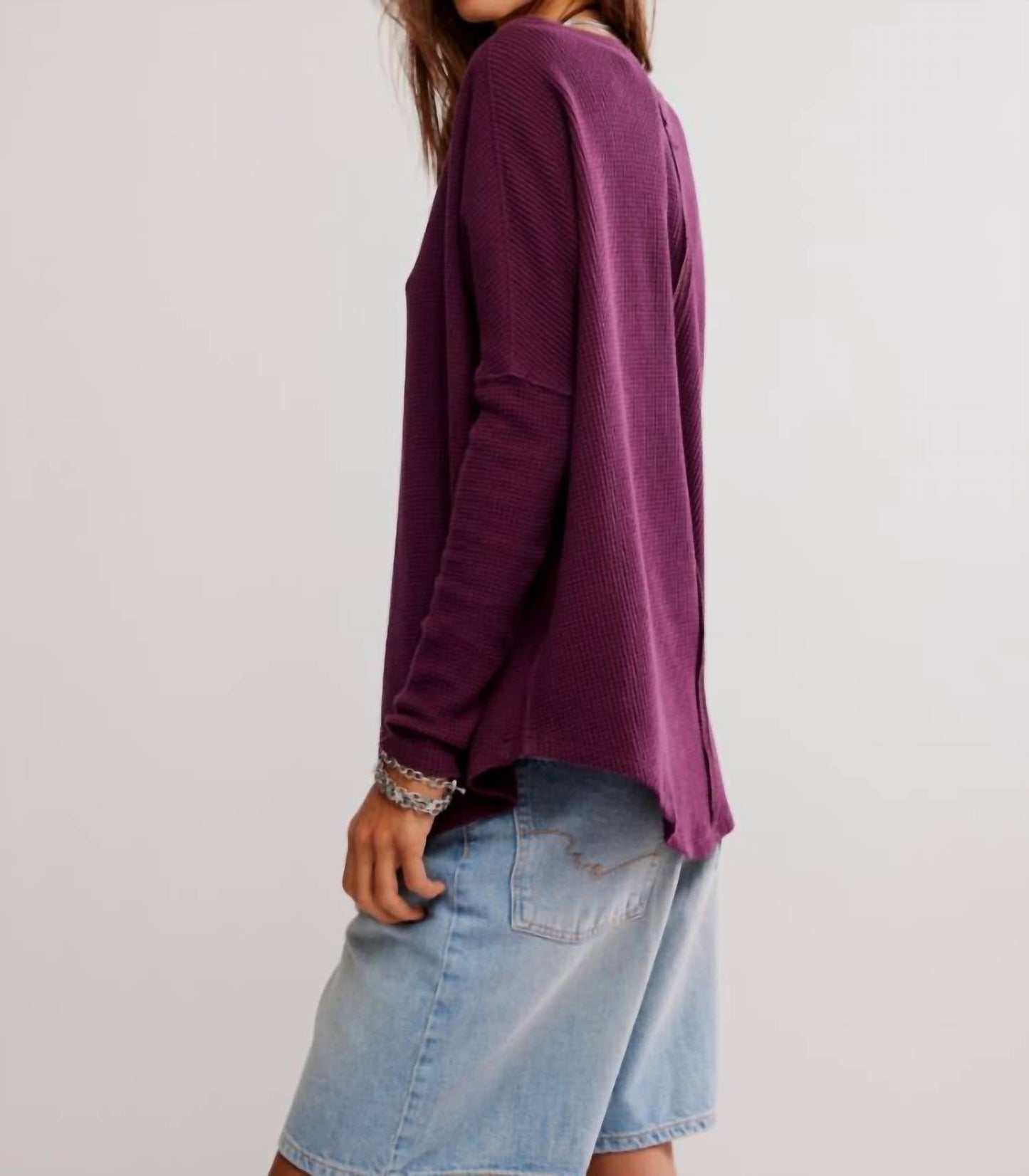 Free People - Latte Blues Thermal Top