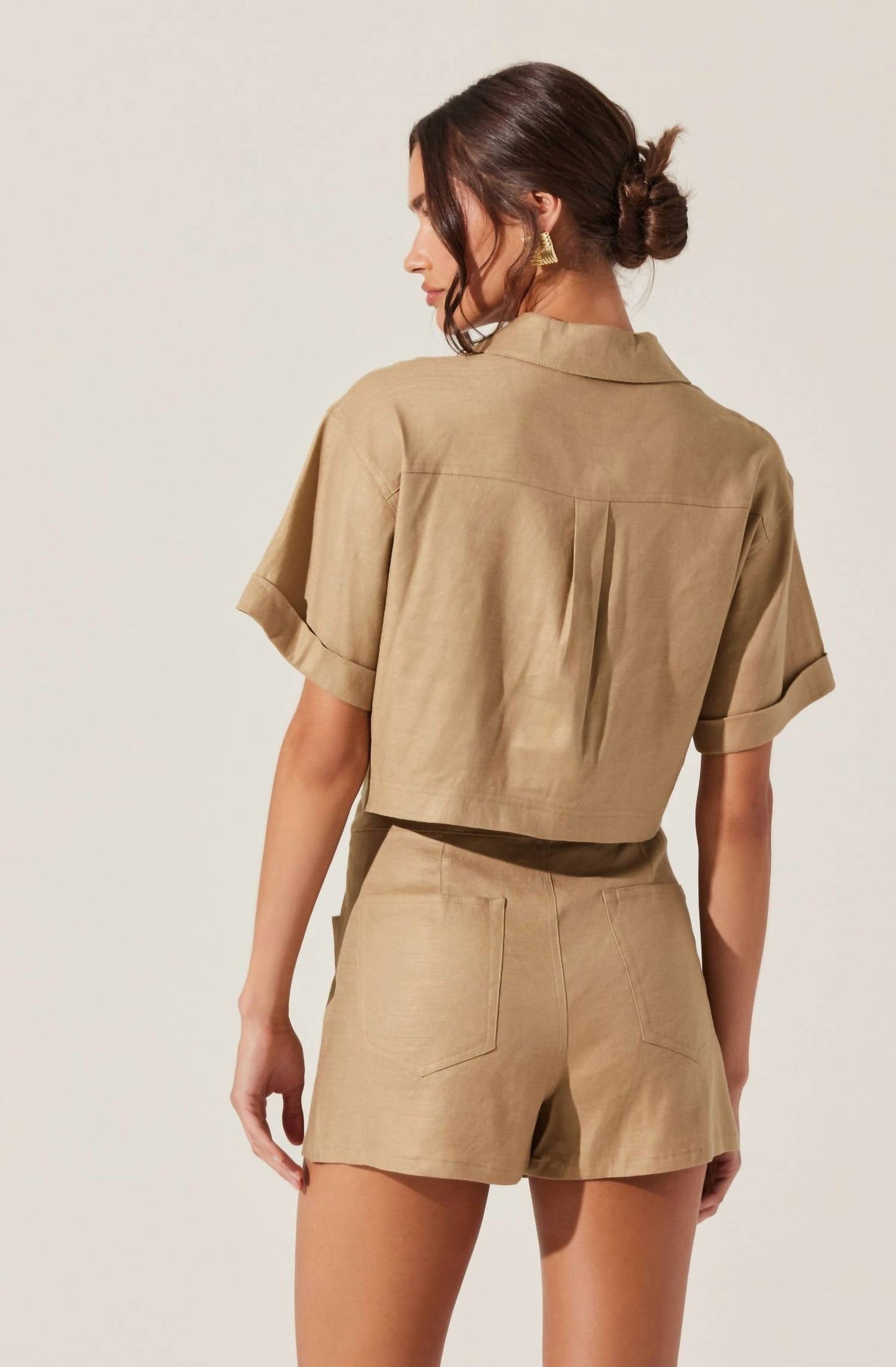 Astr - Deborah Linen Blend Safari Skort