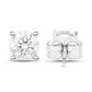 0.80 Carat Genuine White Diamond 14K White Gold Earrings
