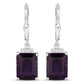6.63 Carat Genuine Amethyst .925 Sterling Silver Earrings
