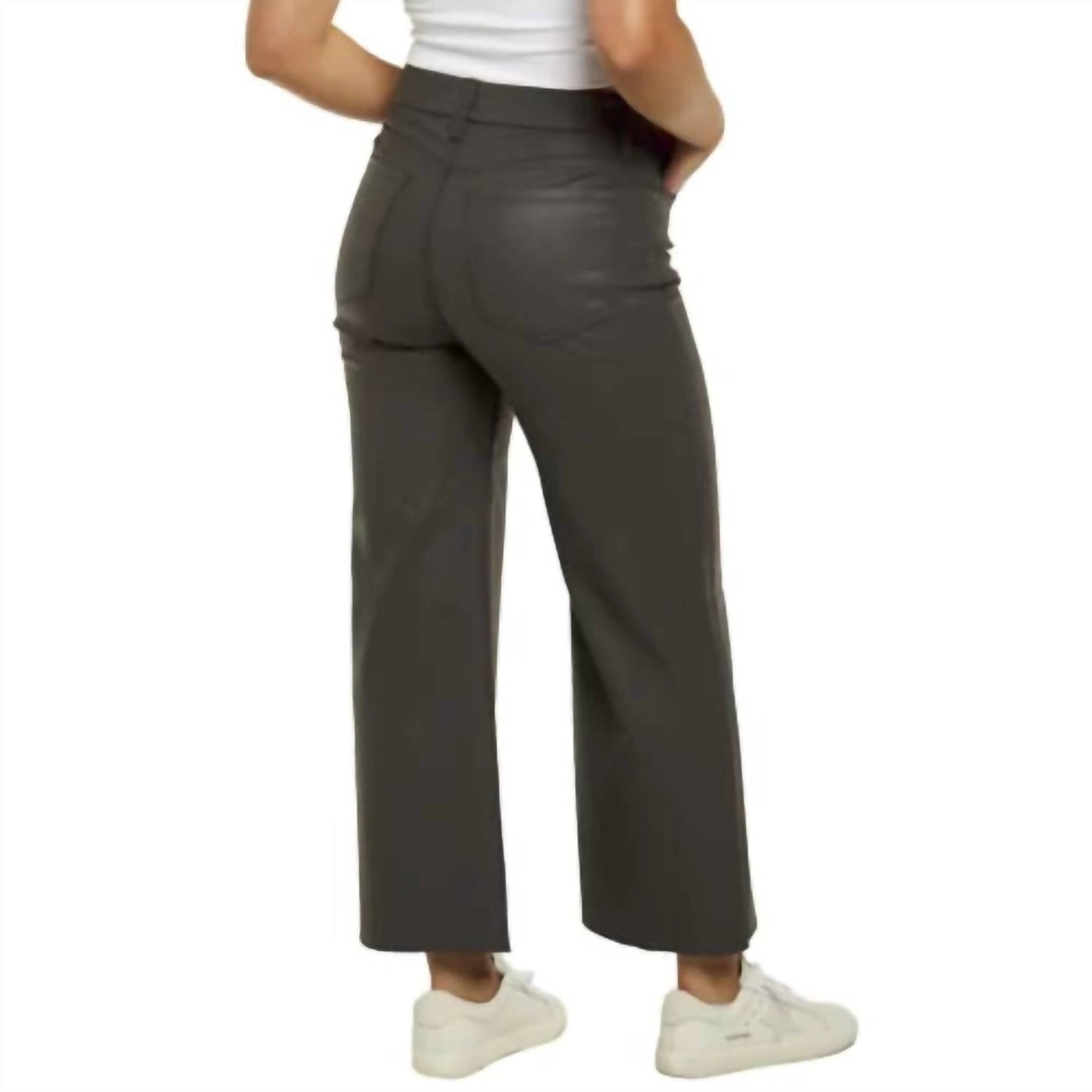 Kut From The Kloth - Meg Coated High Rise Fab Ab Ankle Wide Leg Jeans