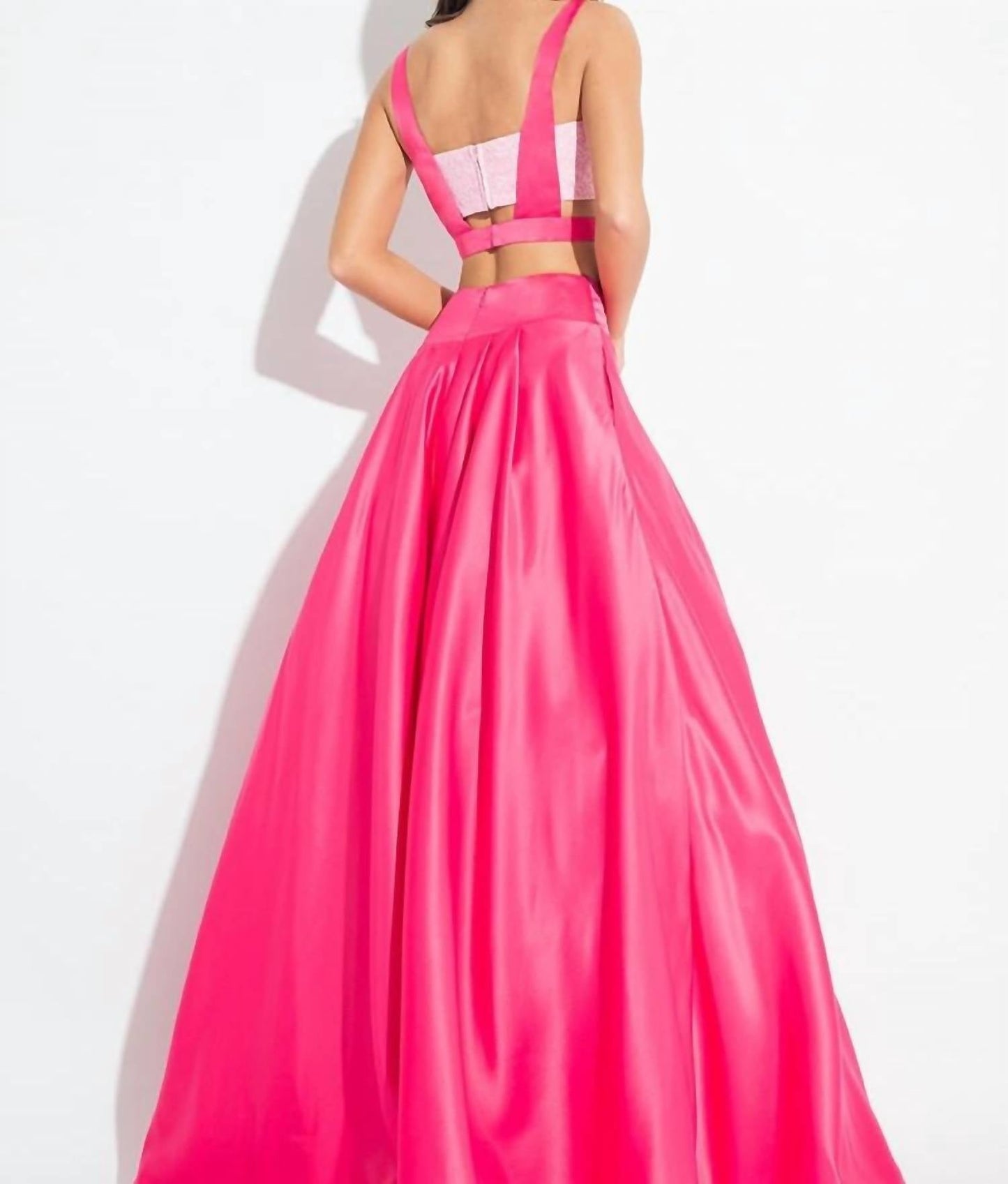 Rachel Allan - Lace Matte Satin Two-piece Ball Gown