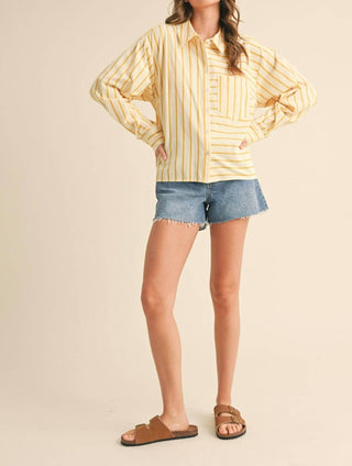 &amp;Merci - Blusa listrada de narciso
