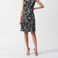 Joseph Ribkoff - Leaf Print Sleeveless A-line Dress