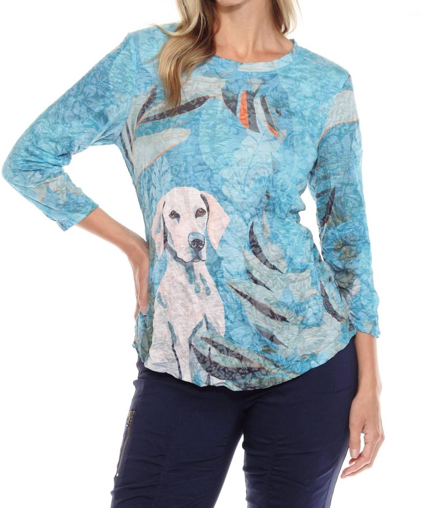 Carine - Dream Hound Round Neck Top