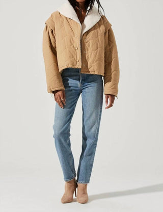 Astr - Quilted Faux Shearling Jacket