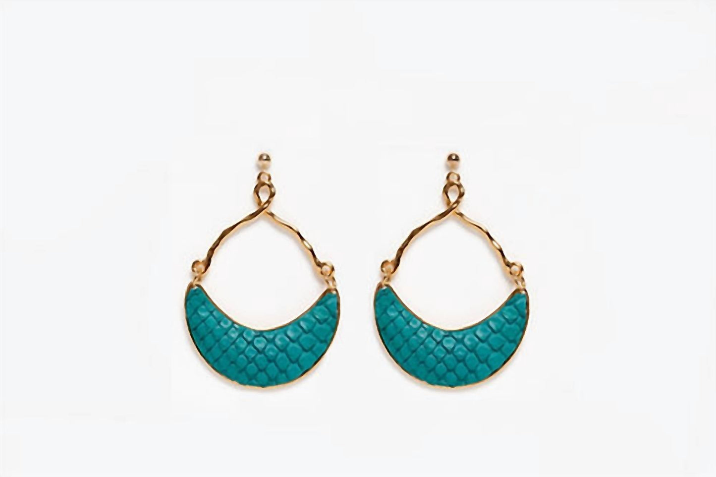 Avenue Chic - Women's Half Moon Python Earrings
