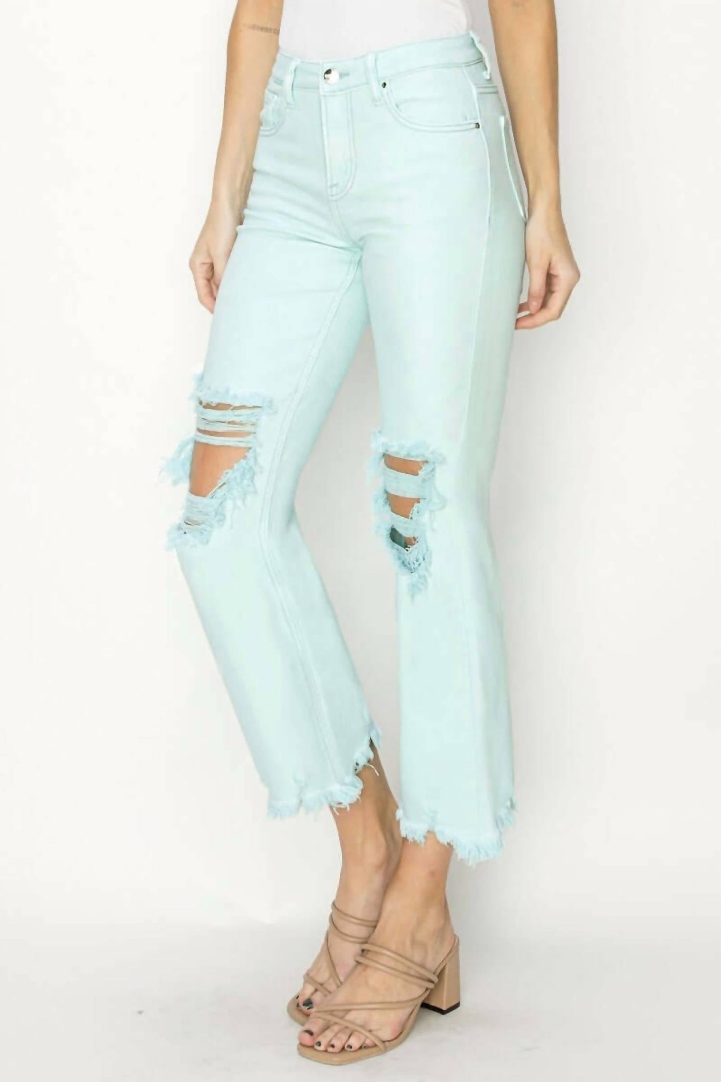 Risen - Distressed Straight Leg Jean